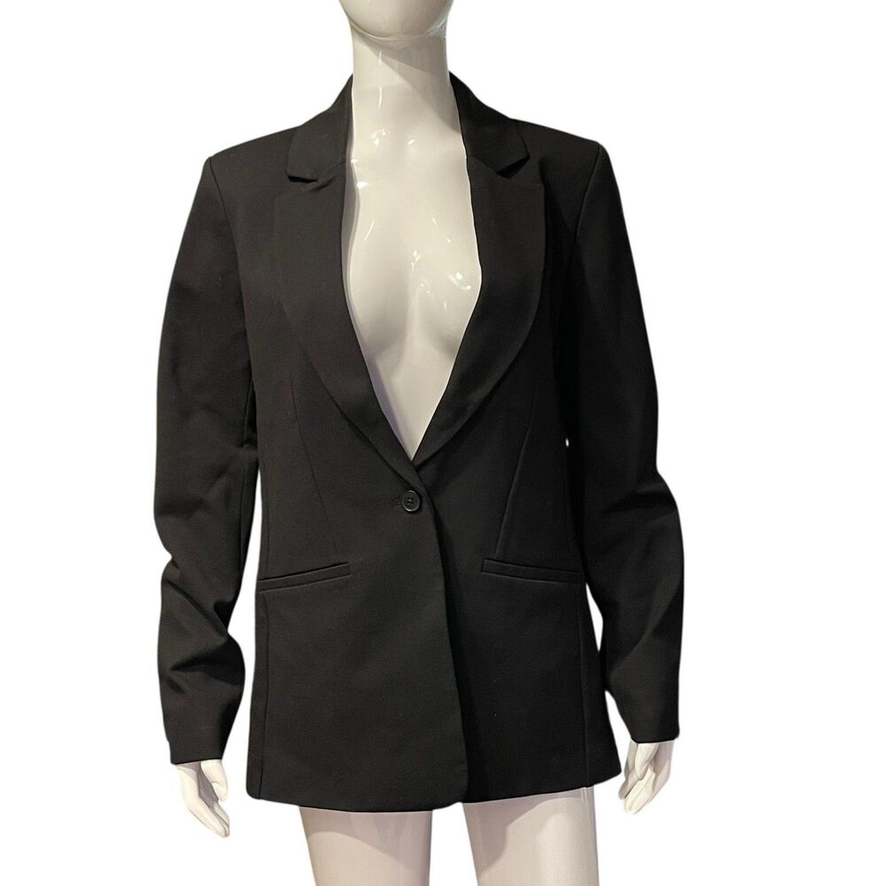 NWT Express Ponte Blazer Jacket Women’s Medium Black $128 EX005833